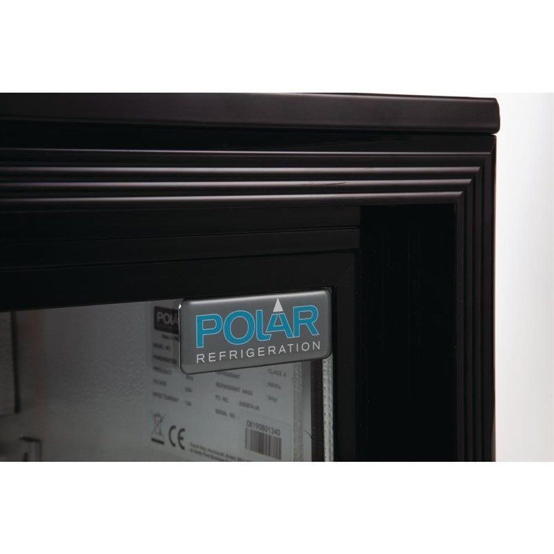 Polar G-serie 2-deurs barkoeling met schuifdeuren zwart 198L