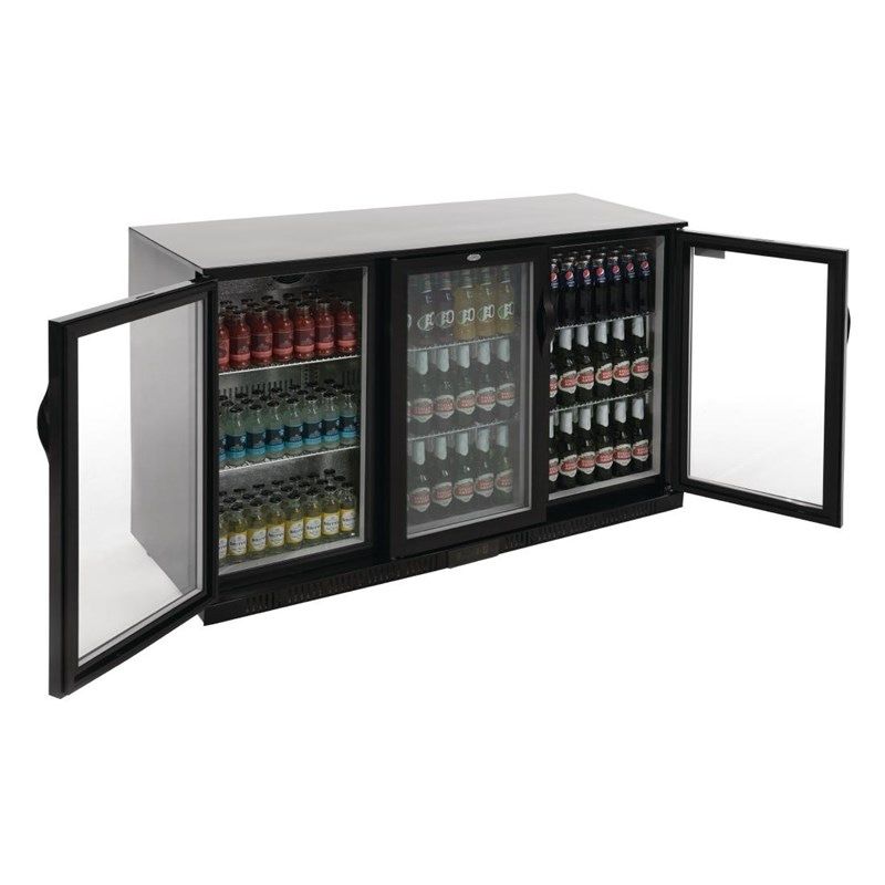 Polar G-serie 3-deurs barkoeling met klapdeuren zwart 330L