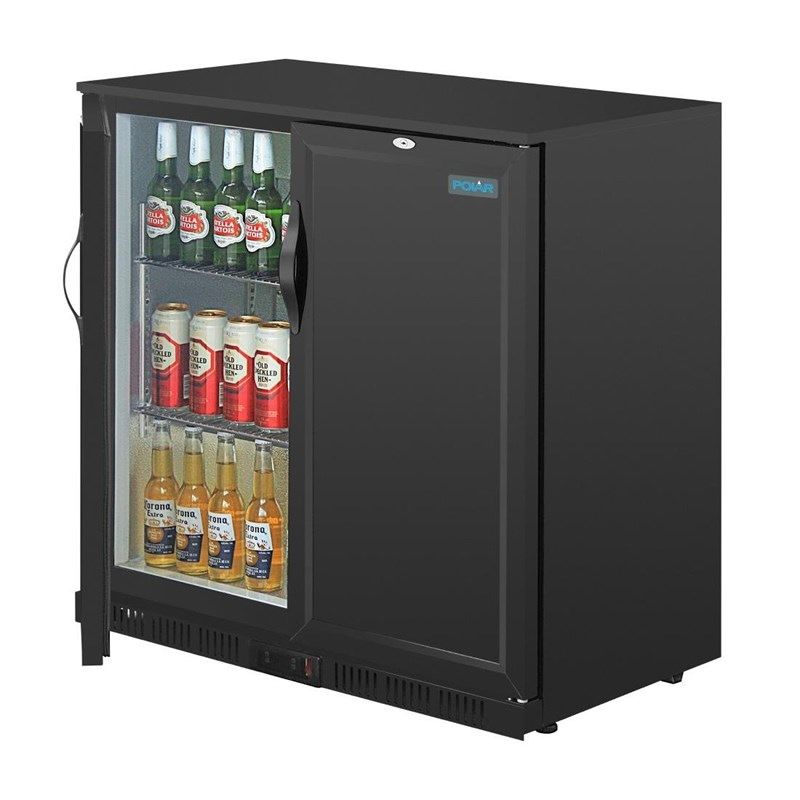 Polar G-serie 2-deurs barkoeling met blinde klapdeuren zwart 208L