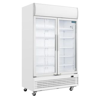 Polar G-serie 2-deurs glazendeur koeling met lichtbak 950L klapdeuren