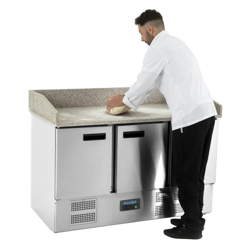 Polar G-serie pizza werkbank met granieten werkblad 368L