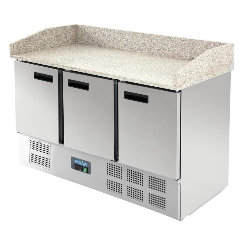 Polar G-serie pizza werkbank met granieten werkblad 368L