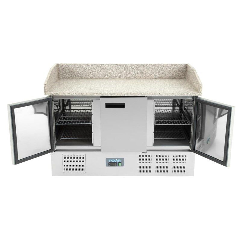 Polar G-serie pizza werkbank met granieten werkblad 368L