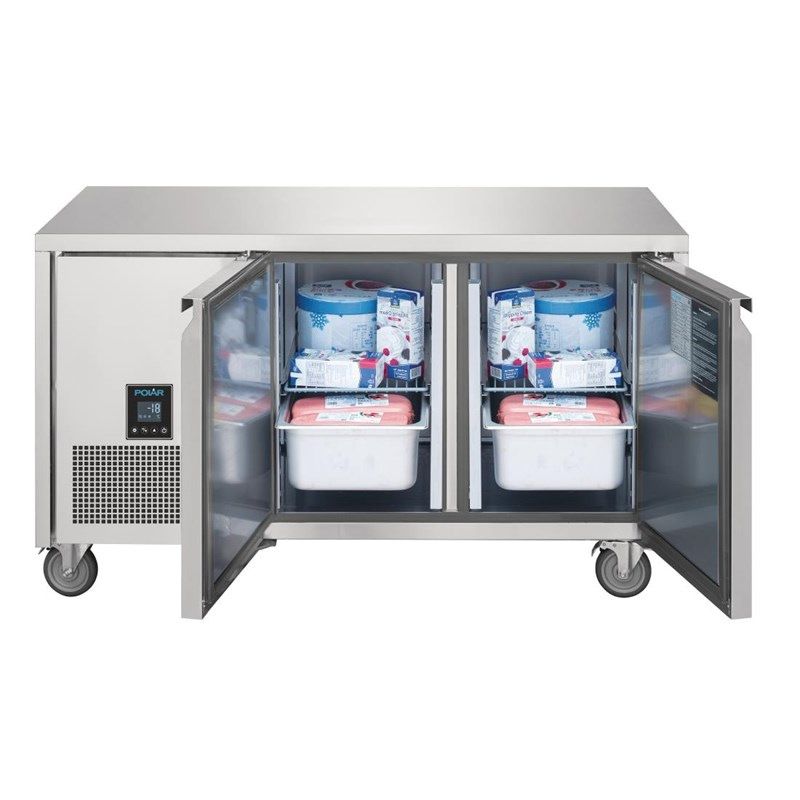 Polar U-Serie RVS vrieswerkbank - 2 deuren