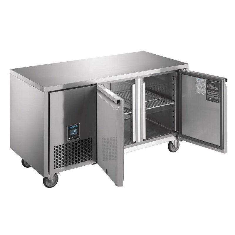Polar U-Serie RVS vrieswerkbank - 2 deuren