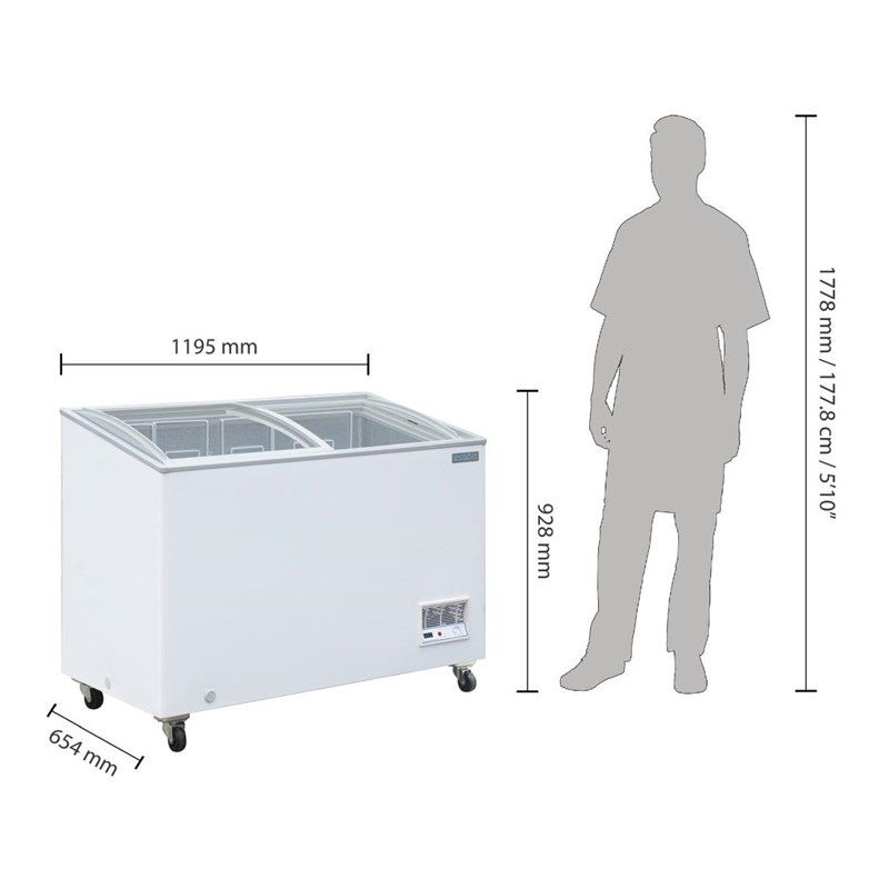 POLAR G-serie display vrieskist 270L GM499