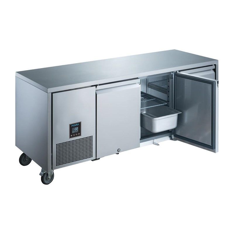 Polar U-serie koelwerkbank 3 deuren 4 lades UA007