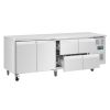 Polar U-serie koelwerkbank 2 deuren 4 lades UA201