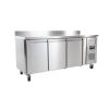 Polar U-Series Koelwerkbank met Drie Deuren en Opstand 417Ltr