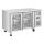 Polar U Series koelwerkbank met twee glazen deuren