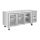 Polar U-serie 3-deurs koelwerkbank met glazen deuren - UA069 - 302L