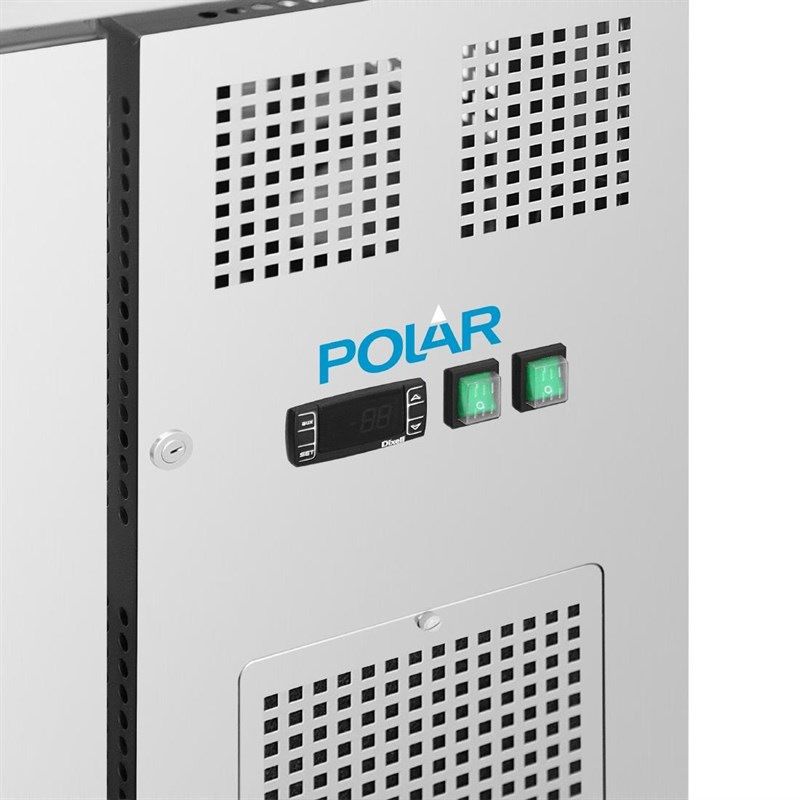 Polar U-serie 3-deurs koelwerkbank met glazen deuren - UA069 - 302L